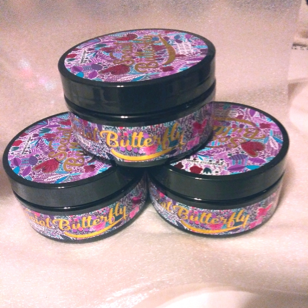 Perfectly Posh Social Butterfly Body Butter With Shea Butter And Safflower Oil.